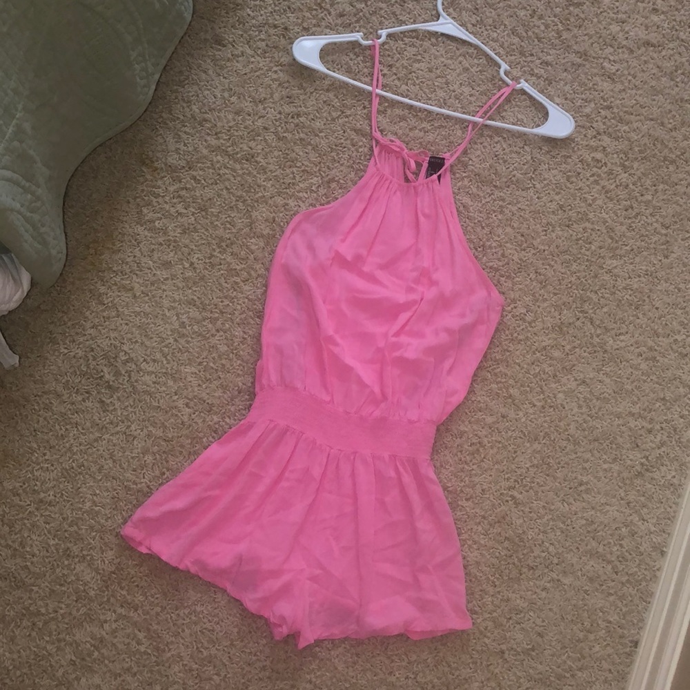 Forever 21 high neck romper with cinched waist!